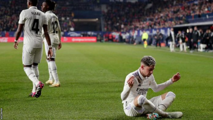 Federico Valverde scored his seventh La Liga goal of the season as Real beat Osasuna Federico Valverde scored his seventh La Liga goal of the season as Real beat Osasuna
