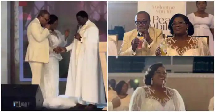 Bishop Titi-Ofei and his wife celebrate their pearl anniversary. source: @daveblog Bishop Titi-Ofei and his wife celebrate their pearl anniversary. source: @daveblog