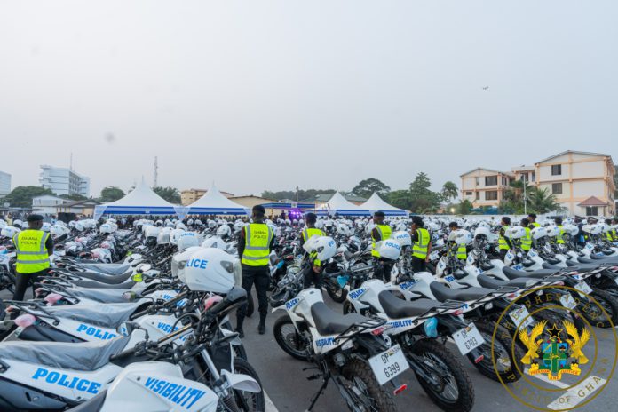 Akufo-Addo Police motorbikes