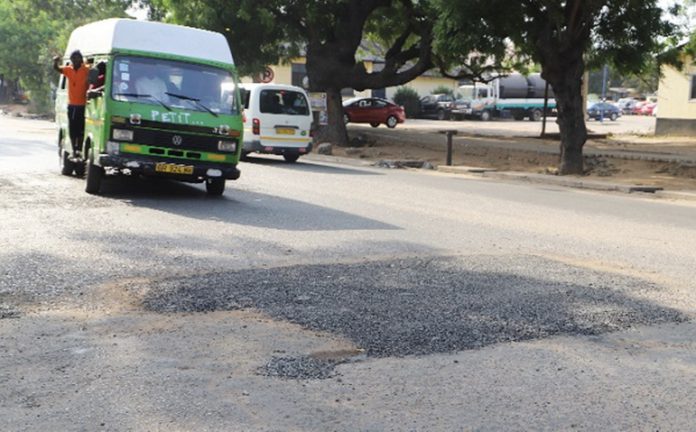 One of the patched portions on the Guggisberg Avenue. GABRIEL AHIABOR_1680x1042