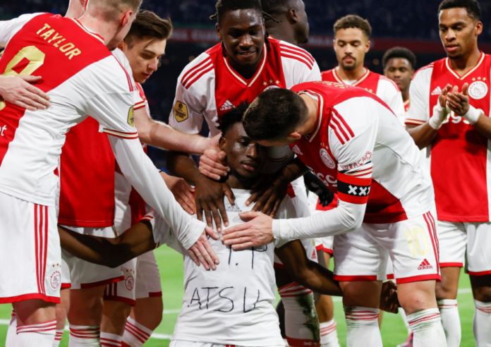 Kudus celebrates with Ajax teammates Kudus celebrates with Ajax teammates