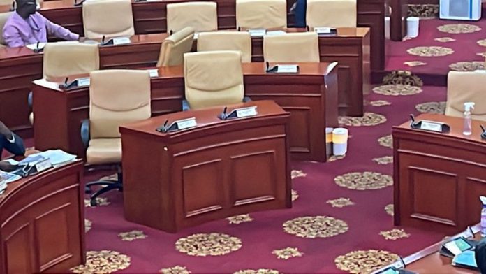 Haruna Iddrisu. The empty seats in parliament Haruna Iddrisu. The empty seats in parliament