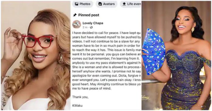 Benedicta Gafa's ex-boyfriend apologizes to her photo source:empressdictabae Benedicta Gafa's ex-boyfriend apologizes to her photo source:empressdictabae