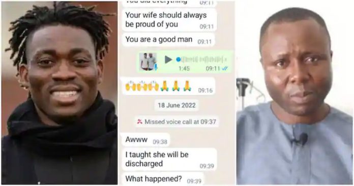 Crime Check TV boss Ibrahim Oppong Kwarteng drops chat with Christian Atsu Twasam. Photo source: Crime Check TV GH/chris_atsu (Instagram). Crime Check TV boss Ibrahim Oppong Kwarteng drops chat with Christian Atsu Twasam. Photo source: Crime Check TV GH/chris_atsu (Instagram).