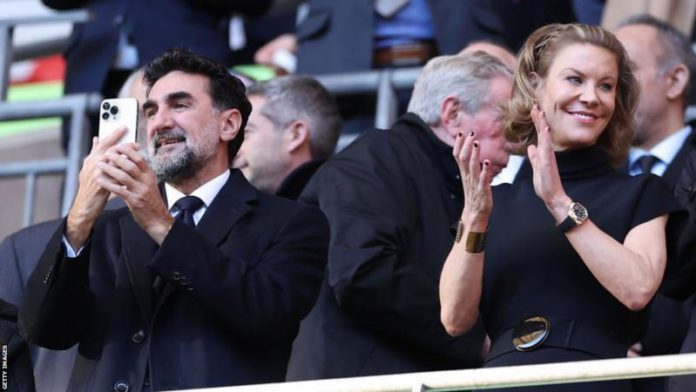 Newcastle chairman Yasir Al-Rumayyan and co-owner Amanda Staveley were at Wembley on Sunday as the Magpies lost to Manchester United in the Carabao Cup final Newcastle chairman Yasir Al-Rumayyan and co-owner Amanda Staveley were at Wembley on Sunday as the Magpies lost to Manchester United in the Carabao Cup final