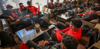 Morocco players spent hours waiting at Rabat Airport hoping for last-minute permission to fly but were eventually disappointed