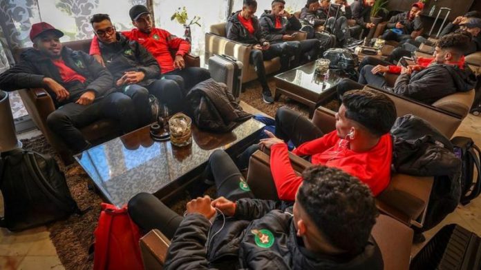Morocco players spent hours waiting at Rabat Airport hoping for last-minute permission to fly but were eventually disappointed Morocco players spent hours waiting at Rabat Airport hoping for last-minute permission to fly but were eventually disappointed