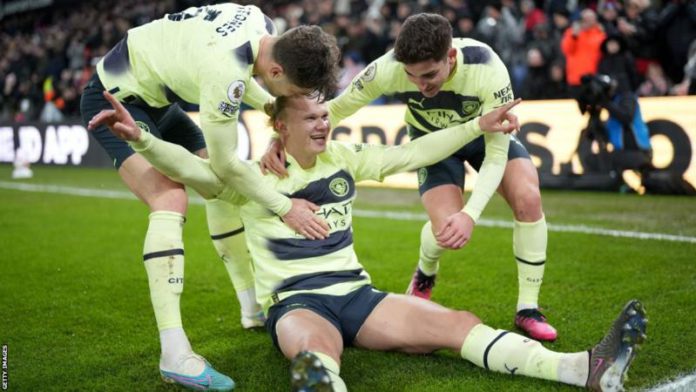 Erling Halaand has scored 34 goals in 35 games for Manchester City in all competitions this season Erling Halaand has scored 34 goals in 35 games for Manchester City in all competitions this season