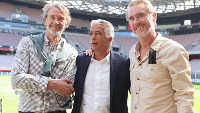 Sir Jim Ratcliffe (left) owns Ligue 1 club Nice Sir Jim Ratcliffe (left) owns Ligue 1 club Nice