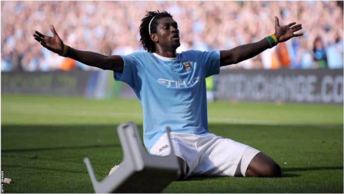 Emmanuel Adebayor earned a two-match ban when he taunted Arsenal fans in 2009 Emmanuel Adebayor earned a two-match ban when he taunted Arsenal fans in 2009
