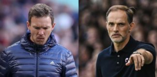 Julian Nagelsmann (left) won 60 of his 84 matches in charge of Bayern
