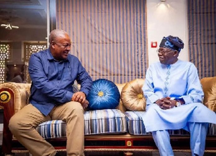 Mahama Tinubu John Mahama and Nigeria's president-elect Bola Ahmed Tinubu
