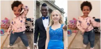 Home video of Christian Atsu's daughter dancing. Photo Source: @claireuk