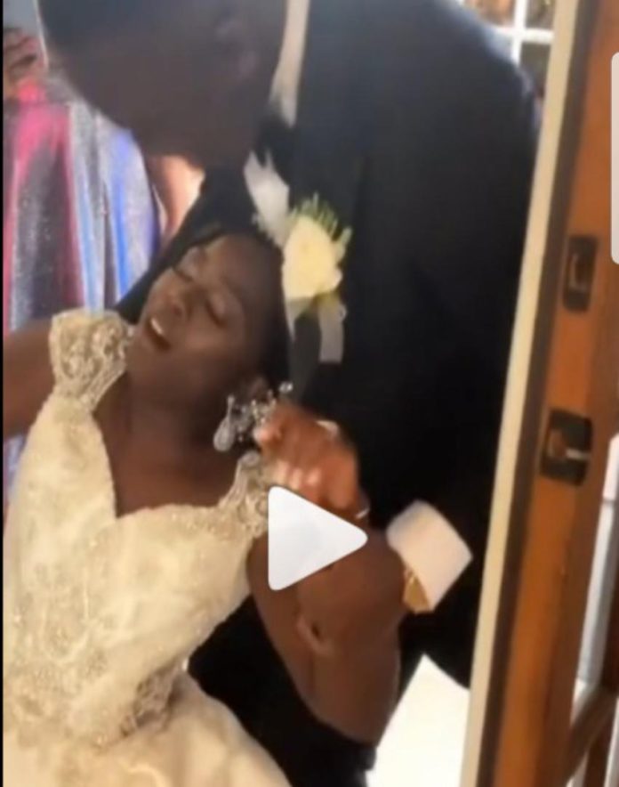 Bride 'faints' as Joe Mettle surprises her at wedding reception