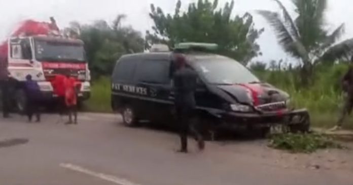 Hearse involved in accident