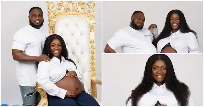 Ghanaian actress Tracey Boakye and her husband look lovely in white outfits. source: tracey_boakye Ghanaian actress Tracey Boakye and her husband look lovely in white outfits. source: tracey_boakye