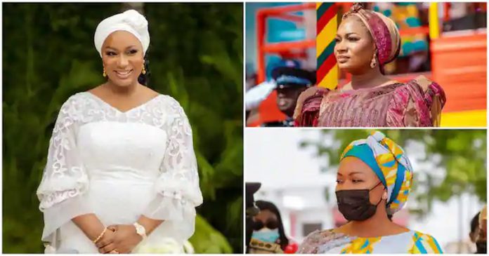 Second Lady Samira Bawumia looks regal in elegant dresses. source: @sbawumia