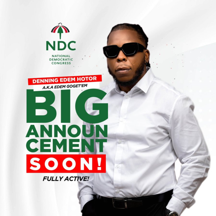 Rapper Edem joins NDC