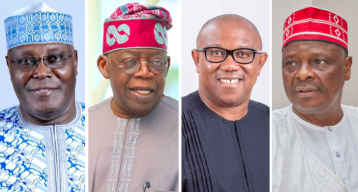 Atiku Abubakar, Bola Ahmed Tinubu, Peter Gregory Obi and Rabiu Kwankaso Atiku Abubakar, Bola Ahmed Tinubu, Peter Gregory Obi and Rabiu Kwankaso
