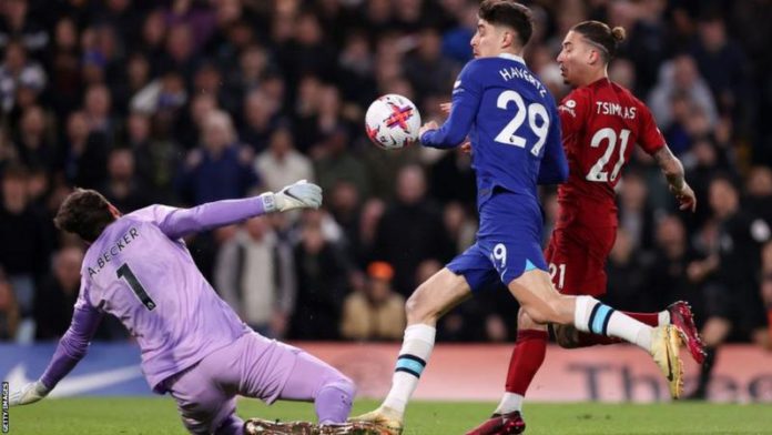Kai Havertz had the ball in the net but the goal was ruled out after striking his arm Kai Havertz had the ball in the net but the goal was ruled out after striking his arm