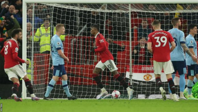 Marcus Rashford scored his 28th goal for Manchester United in all competitions this season Marcus Rashford scored his 28th goal for Manchester United in all competitions this season