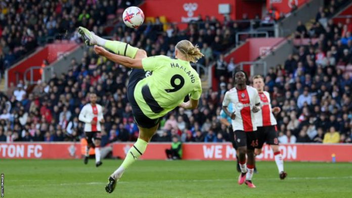 Erling Haaland has reached 30 Premier League goals quicker than any player in the competition's history Erling Haaland has reached 30 Premier League goals quicker than any player in the competition's history
