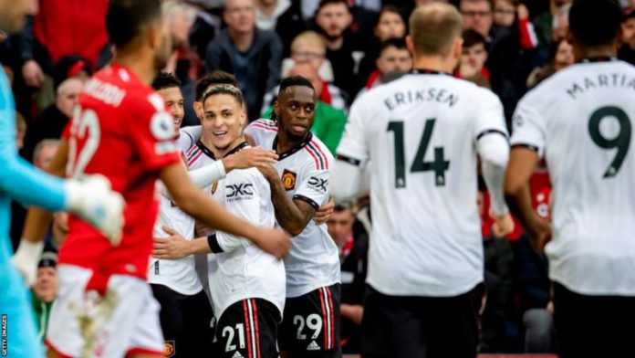 Antony's goal was his first in the Premier League since 9 October Antony's goal was his first in the Premier League since 9 October