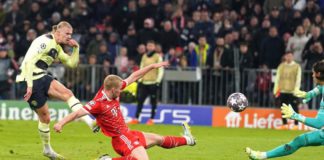 Erling Haaland has scored 12 Champions League goals for City. No player has ever scored more for an English club in a season