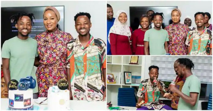 Ghana's Second Lady Samira Bawumia celebrates twin photographers on their birthday. Photo Source: @twinsdntbeg Ghana's Second Lady Samira Bawumia celebrates twin photographers on their birthday. Photo Source: @twinsdntbeg