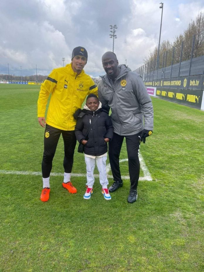 Yaw Dabo with Otto Addo and Jude Berllingham Yaw Dabo with Otto Addo and Jude Berllingham