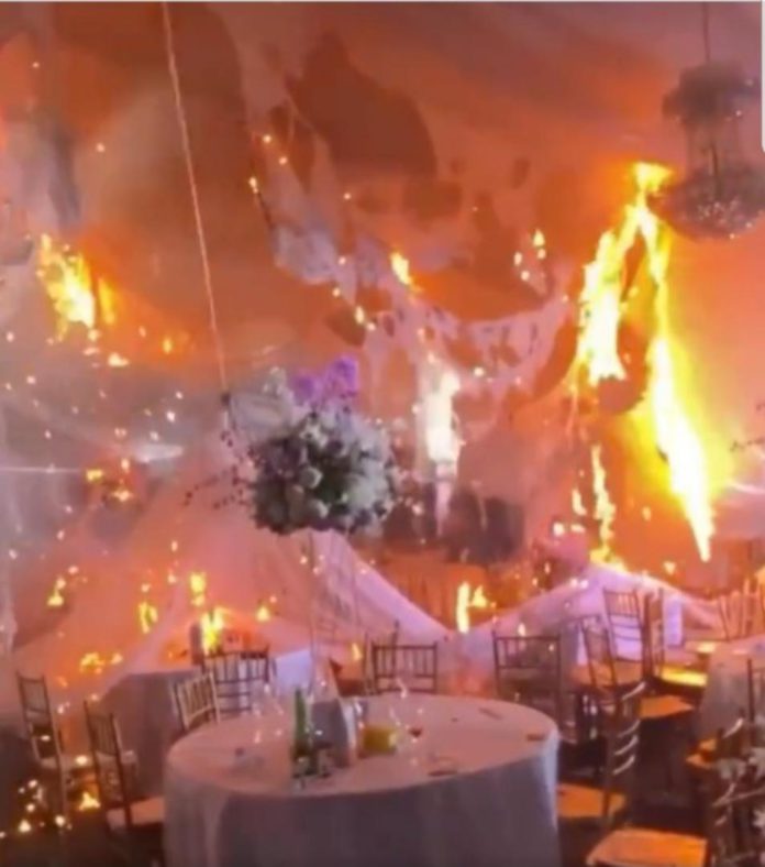 Fire outbreak at wedding reception