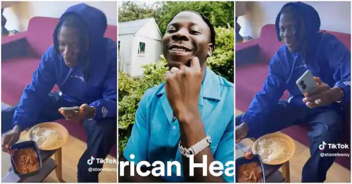 Stonebwoy eating rice Photo Source: STONEBWOY Stonebwoy eating rice Photo Source: STONEBWOY