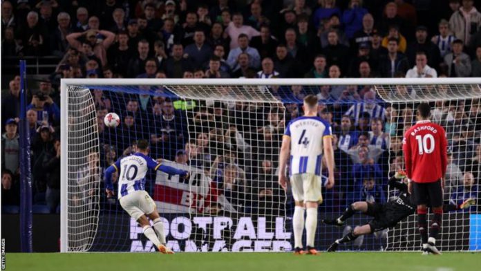 Only Manchester City's Erling Haaland (seven out of seven) has a better 100% record from the penalty spot in the Premier League this season than Brighton's Alexis Mac Allister (six out of six) Only Manchester City's Erling Haaland (seven out of seven) has a better 100% record from the penalty spot in the Premier League this season than Brighton's Alexis Mac Allister (six out of six)