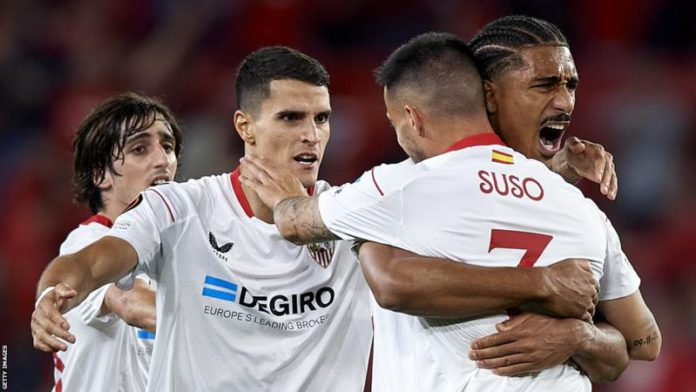Sevilla have won the Europa League a record six times and are now through to their seventh final Sevilla have won the Europa League a record six times and are now through to their seventh final