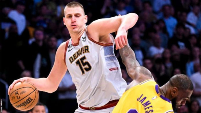 Jokic also had 14 rebounds and 13 assists in Monday night's game Jokic also had 14 rebounds and 13 assists in Monday night's game