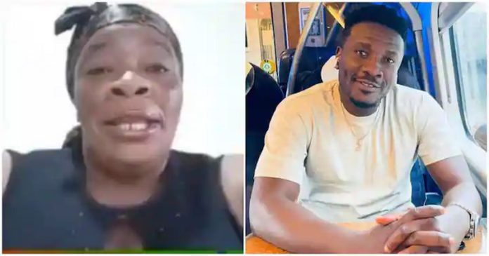 Asamoah Gyan (Right) Old lady who wishes to meet him one day (Left). Image Credit: @asamoah_gyan3 Asamoah Gyan (Right) Old lady who wishes to meet him one day (Left). Image Credit: @asamoah_gyan3