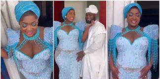 Tracey Boakye and her husband Frank Badu Ntiamoah look stunning in their outfits. Image Credit: @tracey_boakye