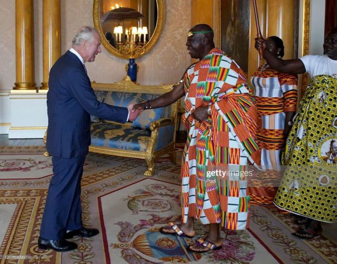 King Charles welcomes Asantehene Osei Tutu source: GettyImages King Charles welcomes Asantehene Osei Tutu source: GettyImages