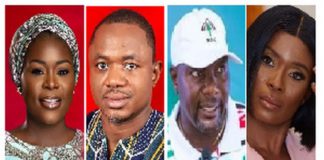 L-R: Nafisa Afrah, Titus Beyuo, Maxwell Lukutor and Joana Gyan Cudjoe