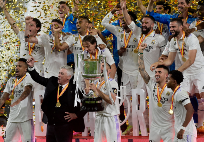 Real Madrid celebrate Real Madrid celebrate