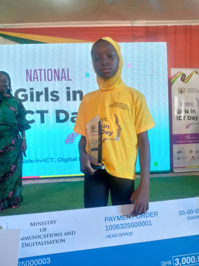 11-year-old wins best Girls in ICT program in the Savannah Region