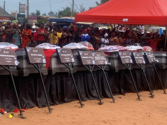 The nine school children from Faanaa, an island community in the Ga-South Municipal were reported dead on Wednesday, 10th May, 2023 at 5:30 pm after the canoe they boarded capsised