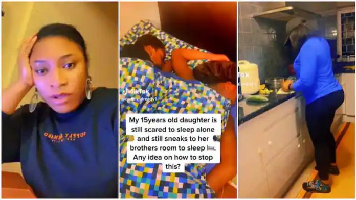 The teenager always goes to her brother's room to sleep. Photo source: @queen_already1 The teenager always goes to her brother's room to sleep. Photo source: @queen_already1
