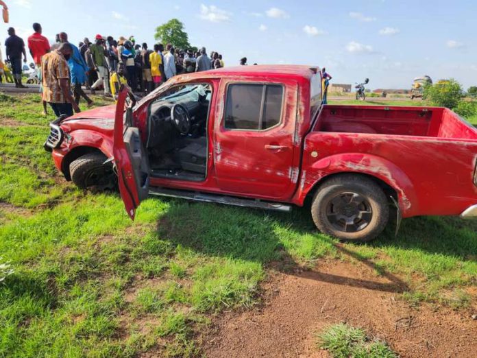 Mahama media car involved in accident Mahama media car involved in accident