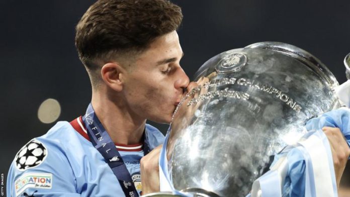 Julian Alvarez scored three goals in his debut season in the Champions League for Manchester City Julian Alvarez scored three goals in his debut season in the Champions League for Manchester City