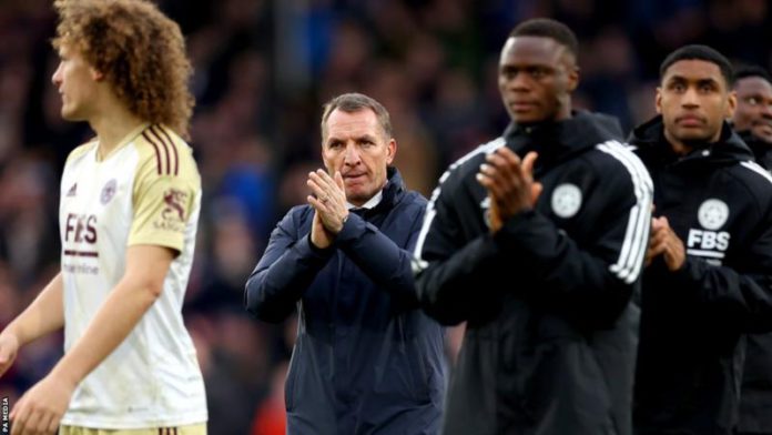 Brendan Rodgers (centre) was sacked in April with Leicester City under threat of relegation Brendan Rodgers (centre) was sacked in April with Leicester City under threat of relegation