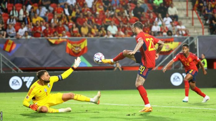 Joselu has scored three goals in three games for Spain Joselu has scored three goals in three games for Spain