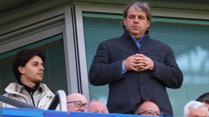 Todd Boehly (right) has been a regular at Stamford Bridge since taking over at Chelsea in 2022 Todd Boehly (right) has been a regular at Stamford Bridge since taking over at Chelsea in 2022