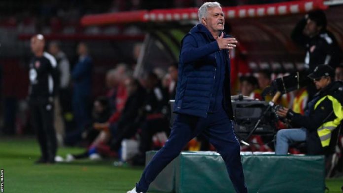 Jose Mourinho won the Europa Conference League with Roma in 2021-22 Jose Mourinho won the Europa Conference League with Roma in 2021-22
