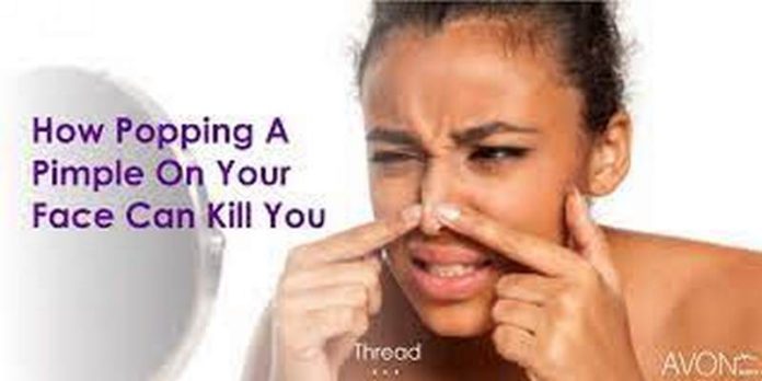 There are risks of popping Pimples in the ‘Danger Triangle' There are risks of popping Pimples in the ‘Danger Triangle'